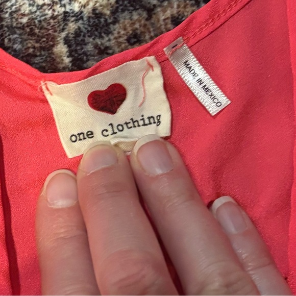 Coral Tank Top Women's One Heart Medium - Picture 4 of 7